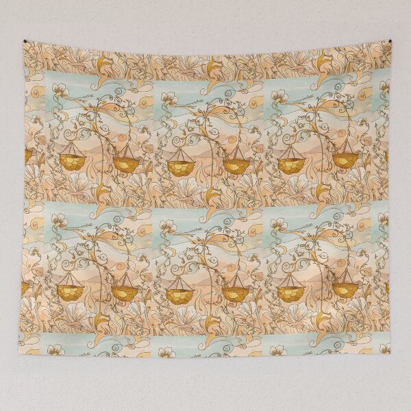Item preview, Libra Astrology. Zodiac sign, Libra symbol, floral designed and sold by ZodiacWonders.