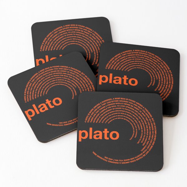 Item preview,  Plato famous quotes poster [orangered] designed and sold by CMYKStudio.