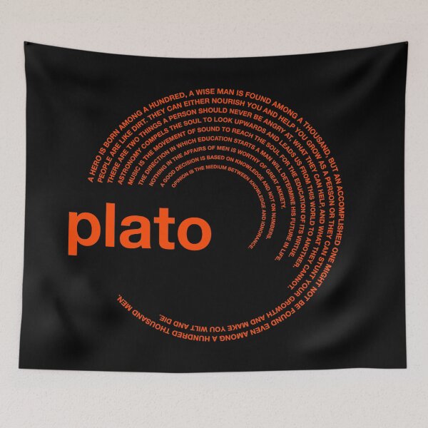 Item preview,  Plato famous quotes poster [orangered] designed and sold by CMYKStudio.