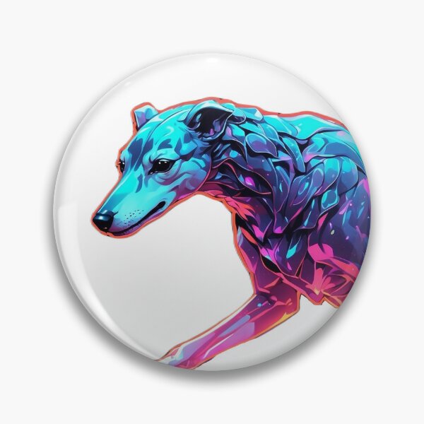 Item preview, Iridescent holo greyhound dog  designed and sold by LevCreates.
