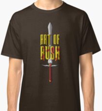 Medieval sword and text "Art of rush" Classic T-Shirt