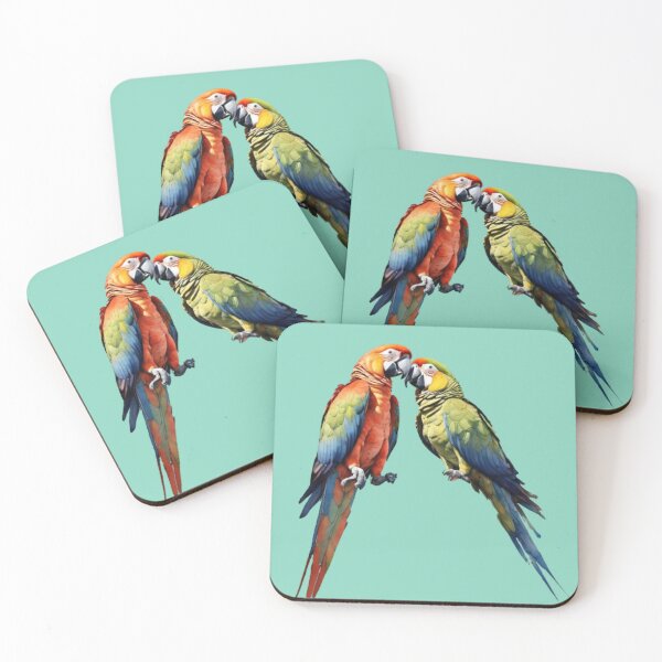 Item preview, Affectionate Kissing parrots Captured in Stunning Imagery designed and sold by bub creates.