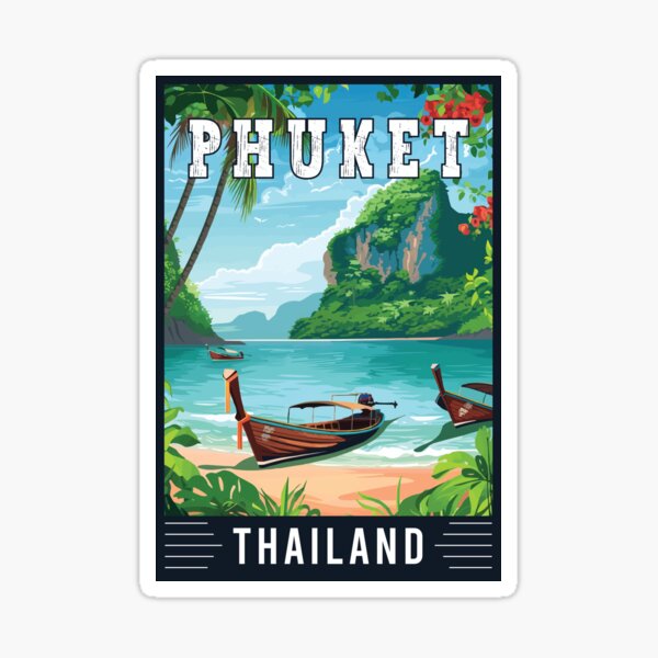 Item preview, Explore Tropical Paradise in Phuket - Thailand Vintage Travel designed and sold by turtlestart.