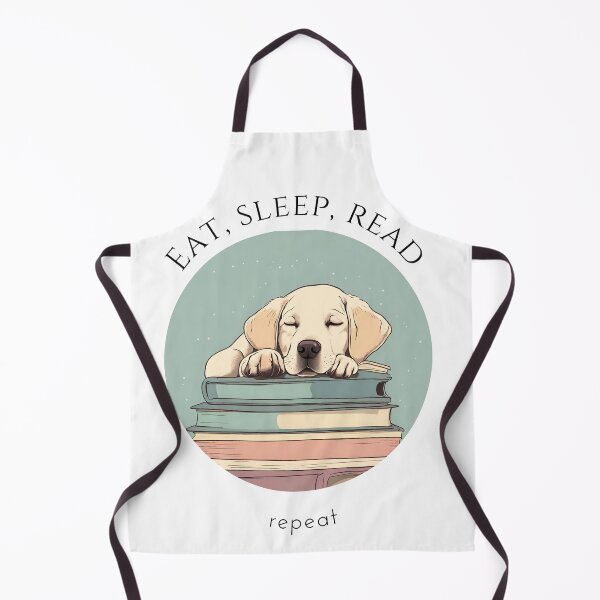 Item preview, Eat sleep read repeat books bookwarm booklover funny cute labrador dog designed and sold by SoulfulT.