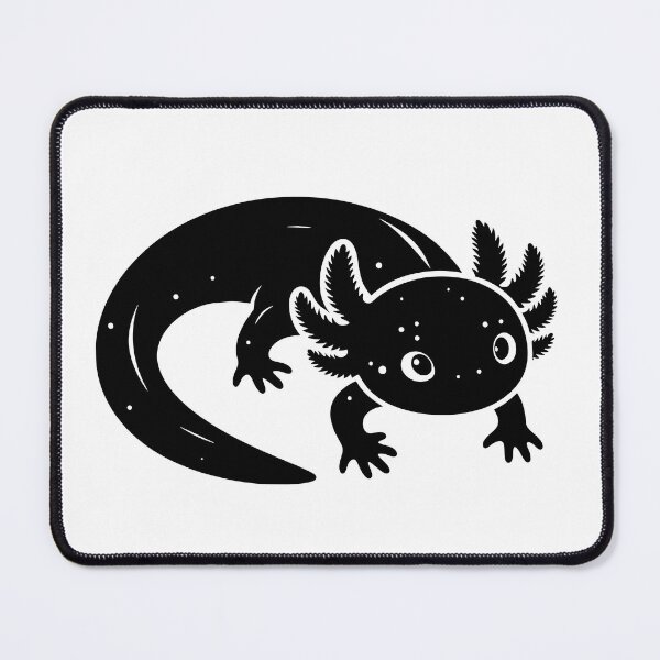 Item preview, Enchanting Black Axolotl Silhouette designed and sold by Designowner.