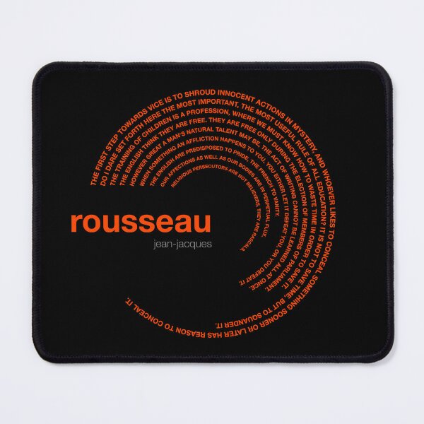 Item preview, Jean-jacques Rousseau famous quotes poster [orangered] designed and sold by CMYKStudio.