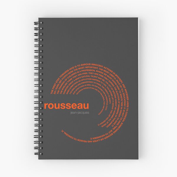 Item preview, Jean-jacques Rousseau famous quotes poster [orangered] designed and sold by CMYKStudio.