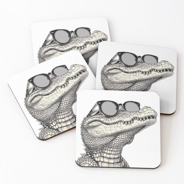 Item preview, Stylish Croc - Chilled Reptile Illustration with Sunglasses designed and sold by ElegantQuirk.