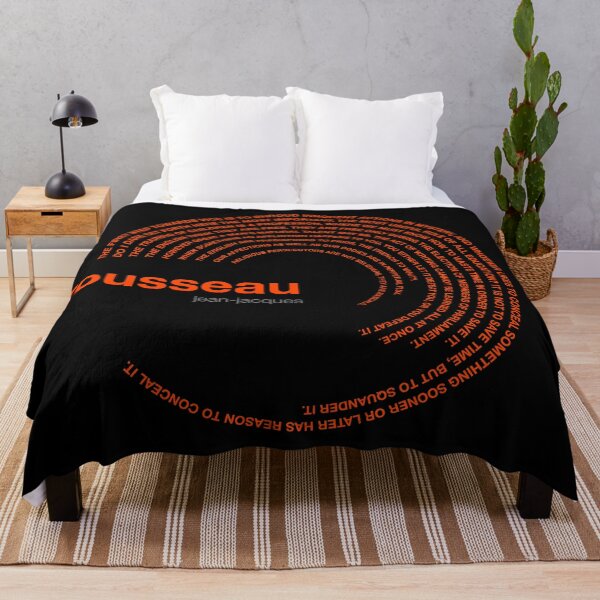 Item preview, Jean-jacques Rousseau famous quotes poster [orangered] designed and sold by CMYKStudio.