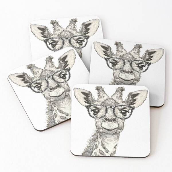 Item preview, Geek Chic Giraffe - Stylish Animal Portrait with Glasses designed and sold by ElegantQuirk.