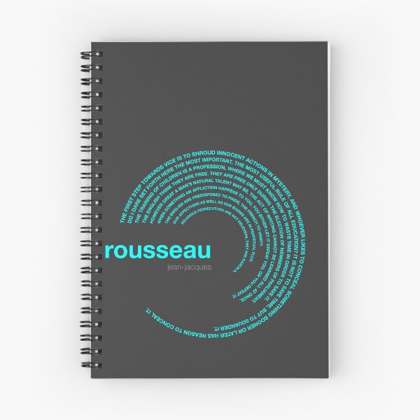 Item preview, Jean-jacques Rousseau famous quotes poster [aqua] designed and sold by CMYKStudio.