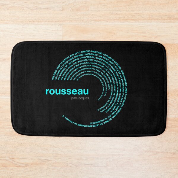 Item preview, Jean-jacques Rousseau famous quotes poster [aqua] designed and sold by CMYKStudio.