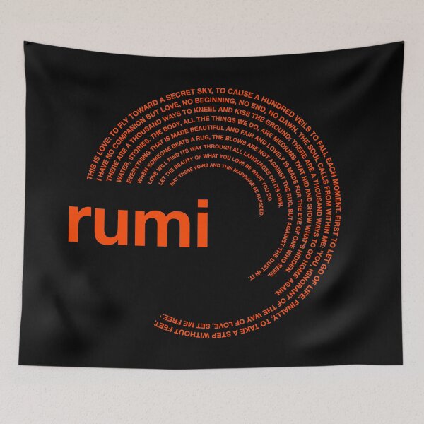 Item preview,  Rumi famous quotes poster [orangered] designed and sold by CMYKStudio.