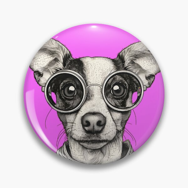Item preview, Sophisticated Canine - Chic Dog Portrait with Glasses designed and sold by ElegantQuirk.