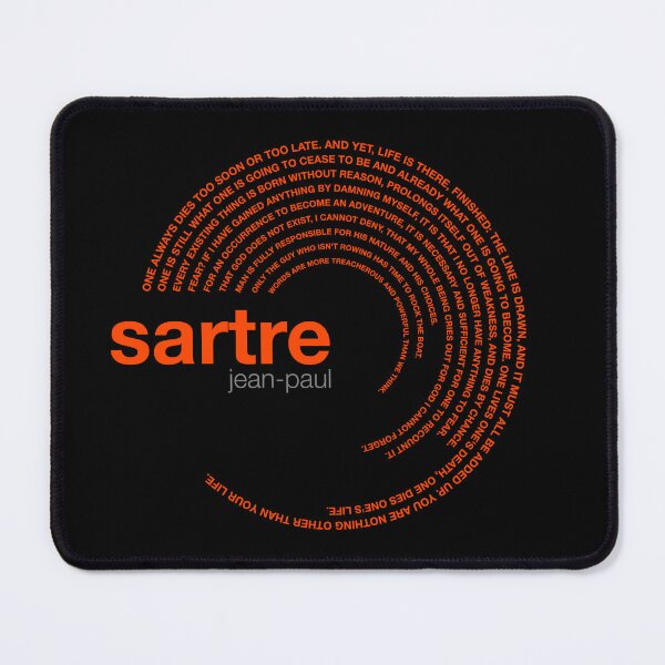 Item preview, Jean-paul Sartre famous quotes poster [orangered] designed and sold by CMYKStudio.