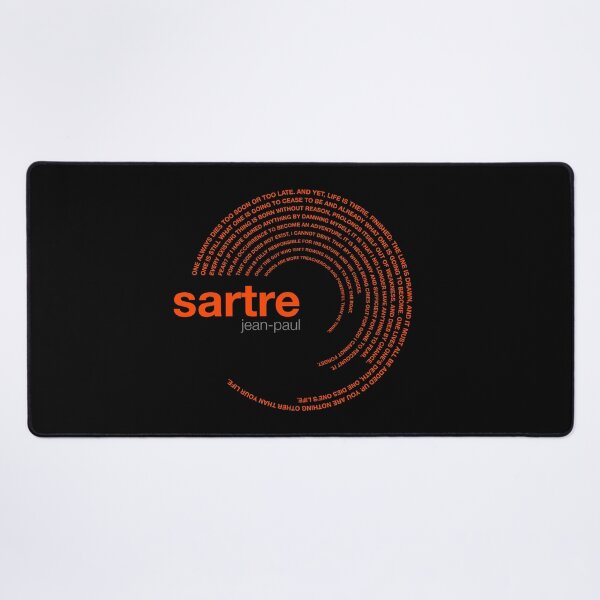 Item preview, Jean-paul Sartre famous quotes poster [orangered] designed and sold by CMYKStudio.
