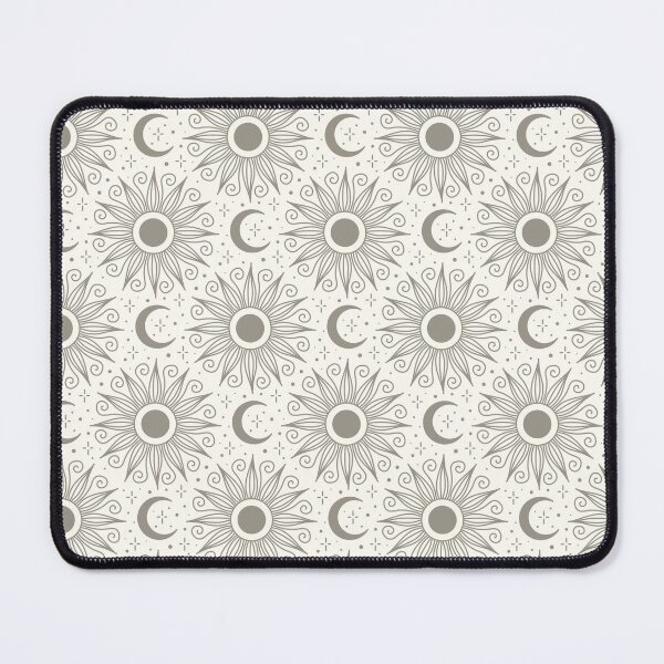 Item preview, 3140 E - vintage hand drawn sun and moon, grey designed and sold by RouCouCou.
