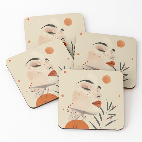 Item preview, Elegant minimalist floral woman portrait designed and sold by Pearl67.
