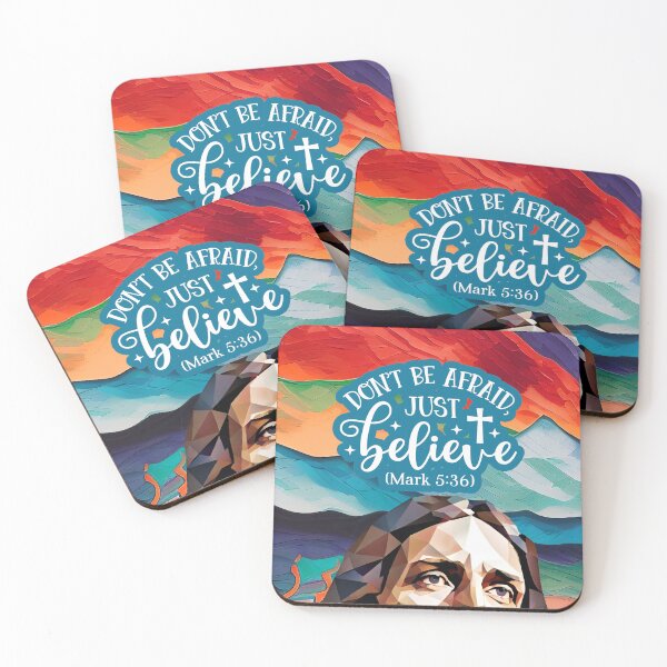 Item preview, Bible verses about strength - Mark 5:36 - Contour Art of Red Skies and Blue Mountains designed and sold by ZenReiArt.