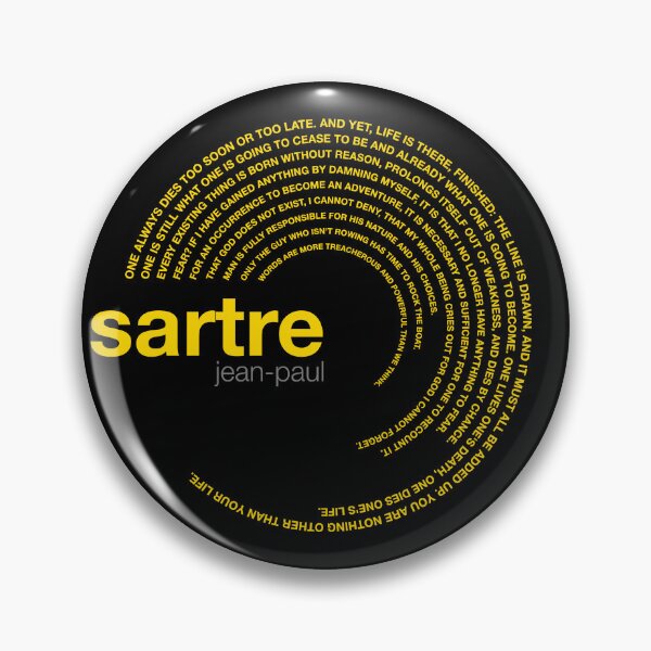 Item preview, Jean-paul Sartre famous quotes poster [gold] designed and sold by CMYKStudio.