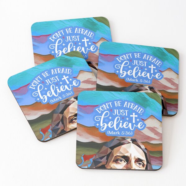 Item preview, Bible verses about strength - Mark 5:36 - Contour Art of Blue Skies and Ochre Mountains designed and sold by ZenReiArt.