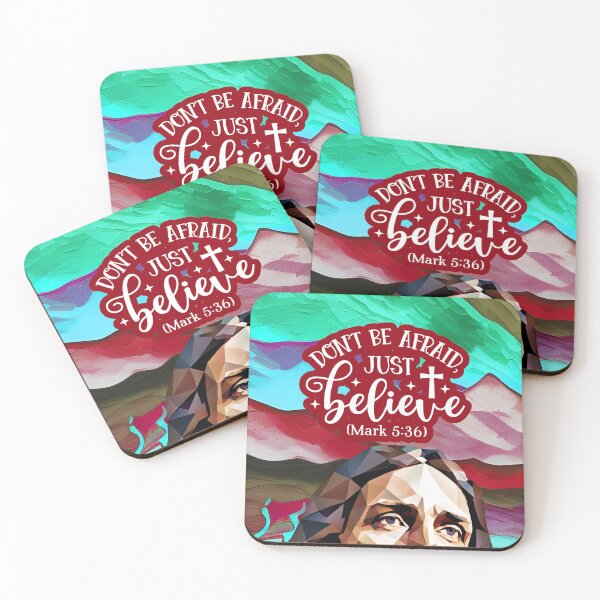 Item preview, Bible verses about strength - Mark 5:36 - Contour Art of Turquosie Skies and Maroon Mountains designed and sold by ZenReiArt.