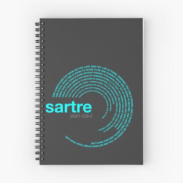 Item preview, Jean-paul Sartre famous quotes poster [aqua] designed and sold by CMYKStudio.