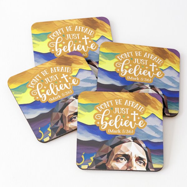 Item preview, Bible verses about strength - Mark 5:36 - Contour Art of Golden Skies and Blue Mountains designed and sold by ZenReiArt.