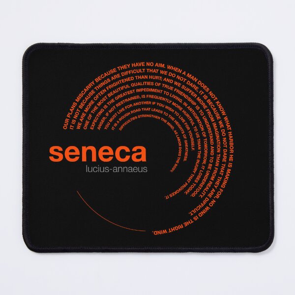 Item preview, Lucius-annaeus Seneca famous quotes poster [orangered] designed and sold by CMYKStudio.
