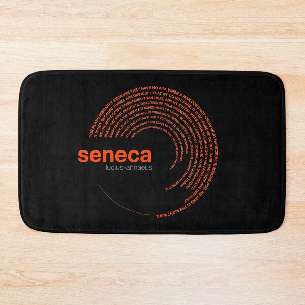 Item preview, Lucius-annaeus Seneca famous quotes poster [orangered] designed and sold by CMYKStudio.