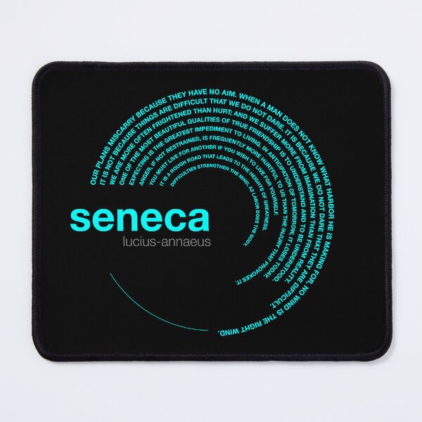 Item preview, Lucius-annaeus Seneca famous quotes poster [aqua] designed and sold by CMYKStudio.