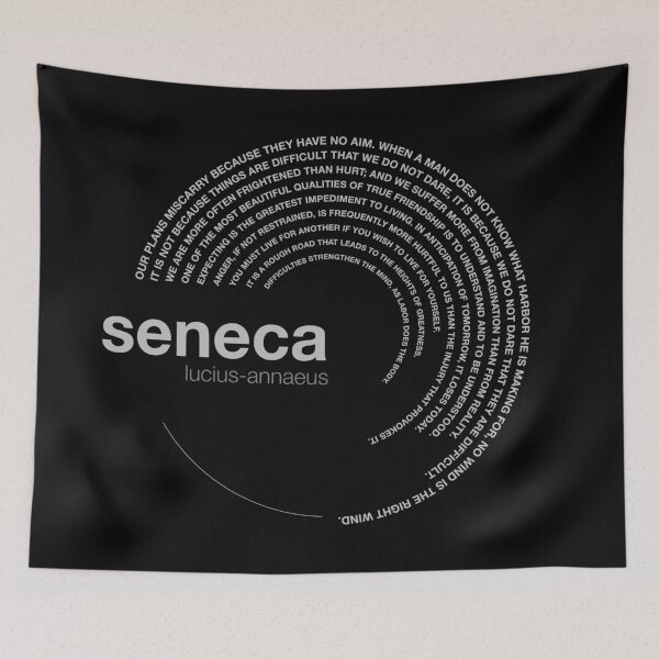 Item preview, Lucius-annaeus Seneca famous quotes poster [silver] designed and sold by CMYKStudio.