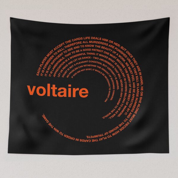 Item preview,  Voltaire famous quotes poster [orangered] designed and sold by CMYKStudio.
