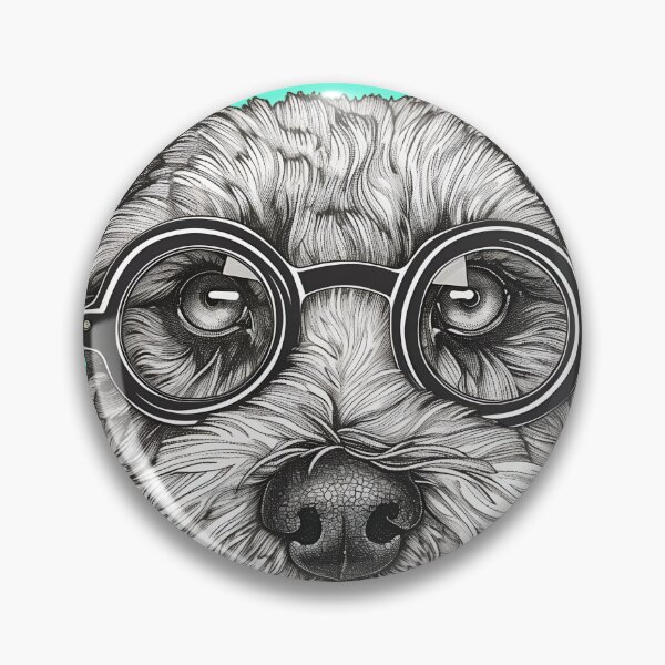 Item preview, Spectacled Scholar Schnauzer - Canine Intellect Portrait designed and sold by ElegantQuirk.
