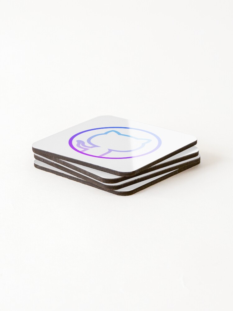 Thumbnail 4 of 5, Coasters (Set of 4), github git sticker designed and sold by developerfriday.