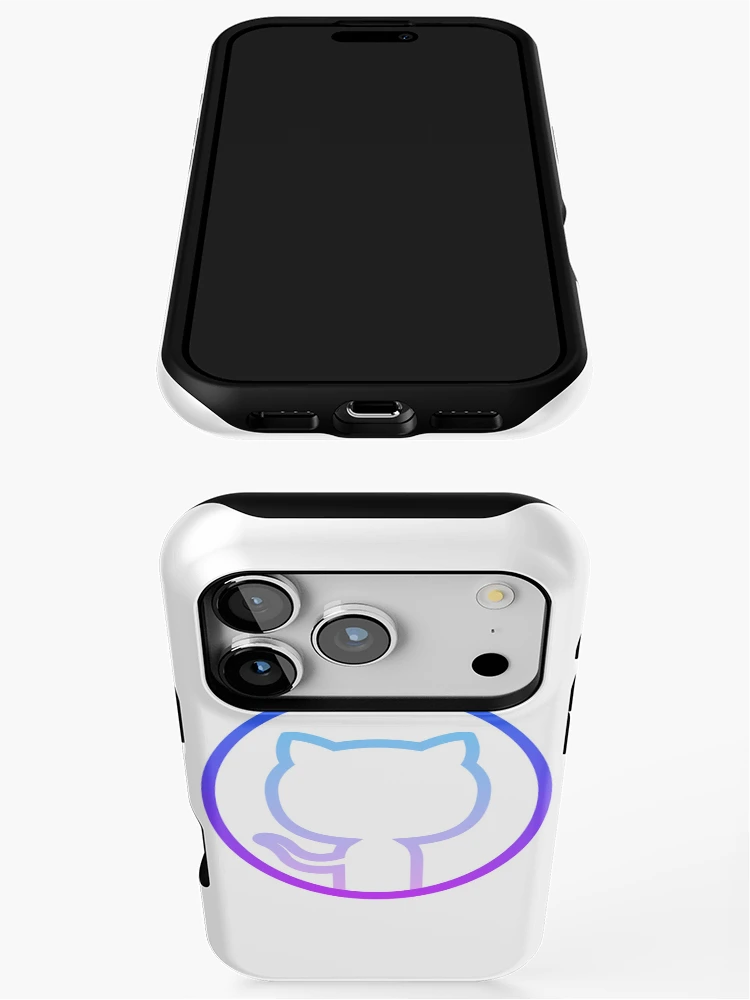 Thumbnail 3 of 4, iPhone Case, github git sticker designed and sold by developerfriday.