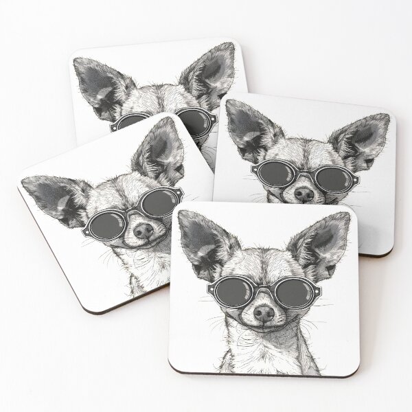 Item preview, Scholarly Canine Chic - Stylish Dog with Sunglasses Artwork designed and sold by ElegantQuirk.