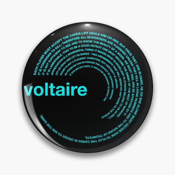 Item preview,  Voltaire famous quotes poster [aqua] designed and sold by CMYKStudio.