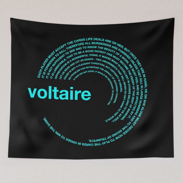Item preview,  Voltaire famous quotes poster [aqua] designed and sold by CMYKStudio.