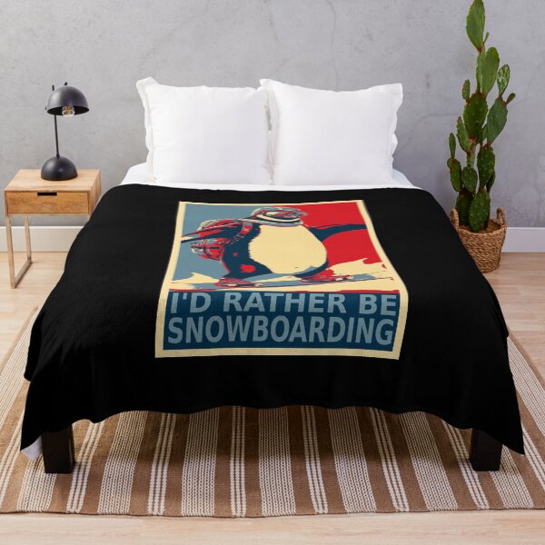 Item preview, I'd Rather Be Snowboarding Funny Penguin Snowboarding designed and sold by TrueArtsStore.