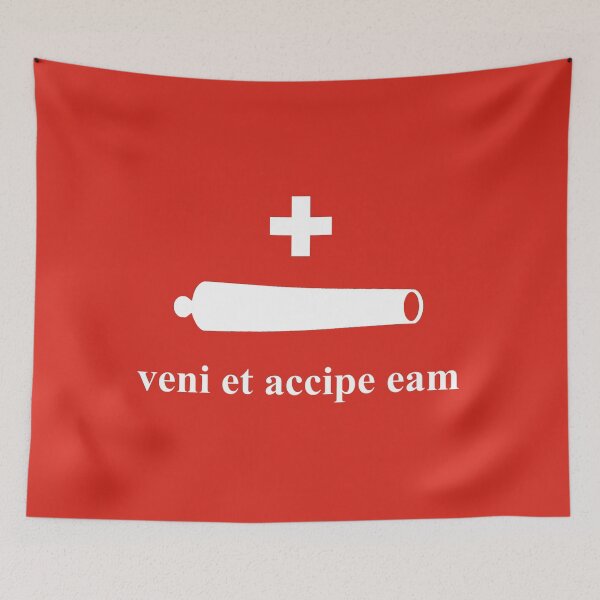 Item preview, Swiss Cross National CATI Flag 4 (Helvetica crucem nationalem, veni et accipe illud vexillum) designed and sold by JonathanR1994.