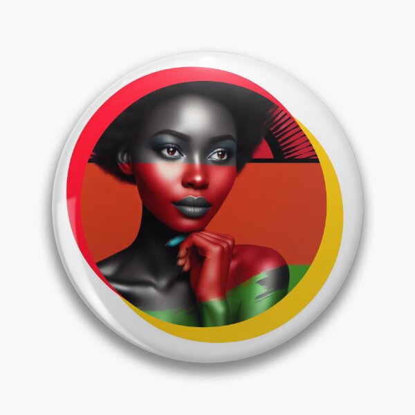Item preview, Malawi Pride: African Lady Figurine in Malawi's Flag Colors designed and sold by chawezi.
