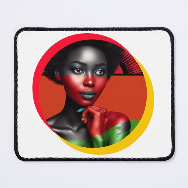 Item preview, Malawi Pride: African Lady Figurine in Malawi's Flag Colors designed and sold by chawezi.