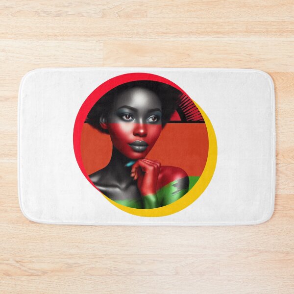 Item preview, Malawi Pride: African Lady Figurine in Malawi's Flag Colors designed and sold by chawezi.