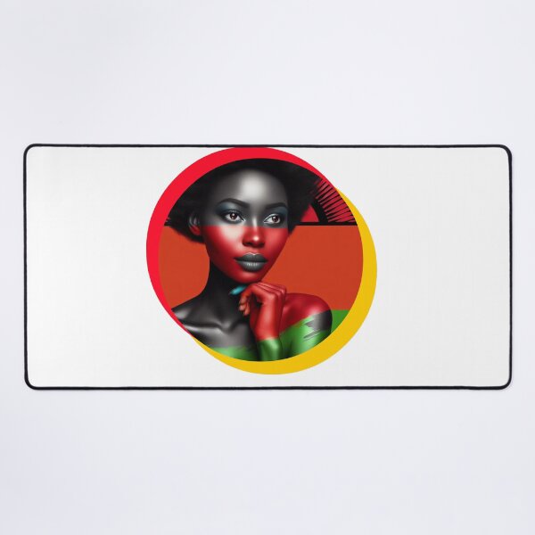 Item preview, Malawi Pride: African Lady Figurine in Malawi's Flag Colors designed and sold by chawezi.