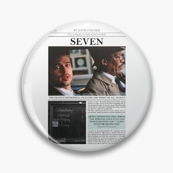 Artikelvorschau, SIEBEN // Filmplakat ästhetische Zeitungszitate entworfen und verkauft von 33ll.