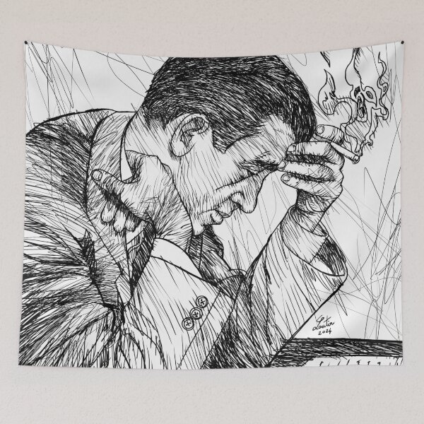 Item preview, J. D. SALINGER ink portrait .2 designed and sold by lautir.