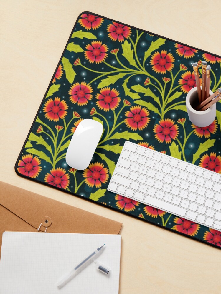 Thumbnail 3 of 5, Mouse Pad, Starry Gaillardia Bloom designed and sold by lovelettered.