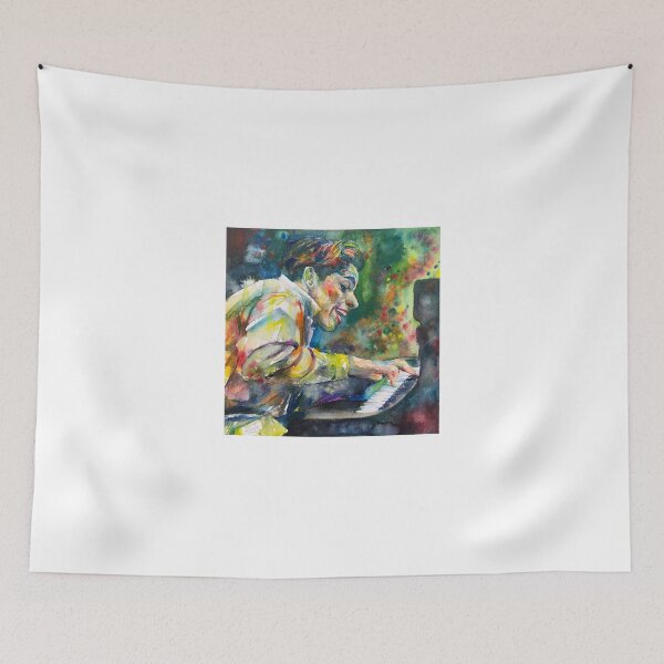 Item preview, GLENN GOULD - watercolor portrait .1 designed and sold by lautir.