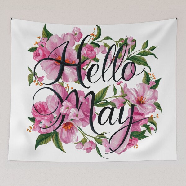 Item preview, Hola camiseta de mayo | Camiseta de flores de primavera designed and sold by Uday24.
